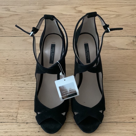 ZARA - NEW!! High heel black sandals - size 8 - Picture 12 of 14